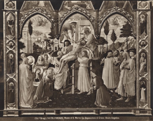 Brogi — Firenze. Museo di S. Marco. La Deposizione di Croce; Beato Angelico — insieme